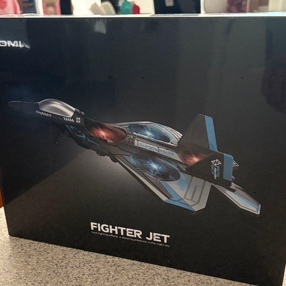 Fighter Jet LED Model Toy - Black & Blue